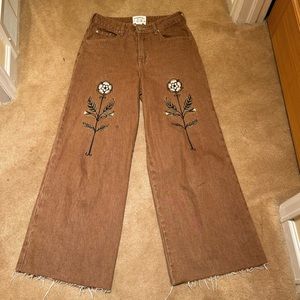Meadows Brown wide leg jeans size 29